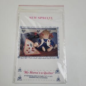 Vtg Sew Special My Mama’s A Quilter Doll pattern Craft 18” Doll And Vest Yo-yos